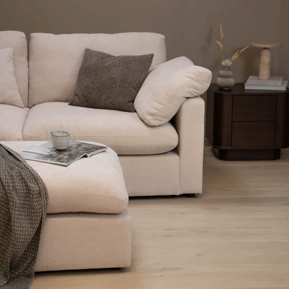 Alva Cloudsofa 2-pers. inkl. puf - Beige
