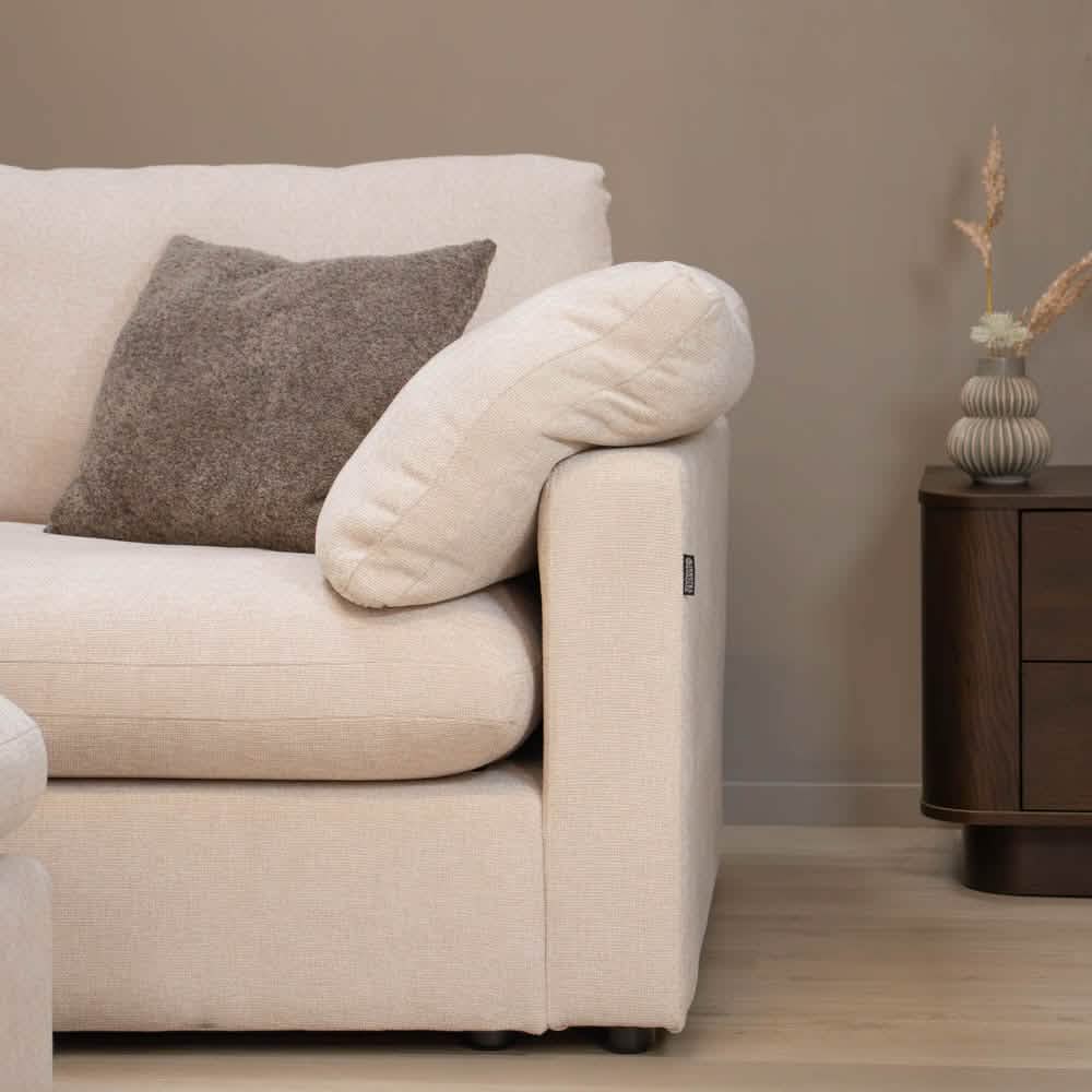 Alva Cloudsofa 2-pers. inkl. puf - Beige