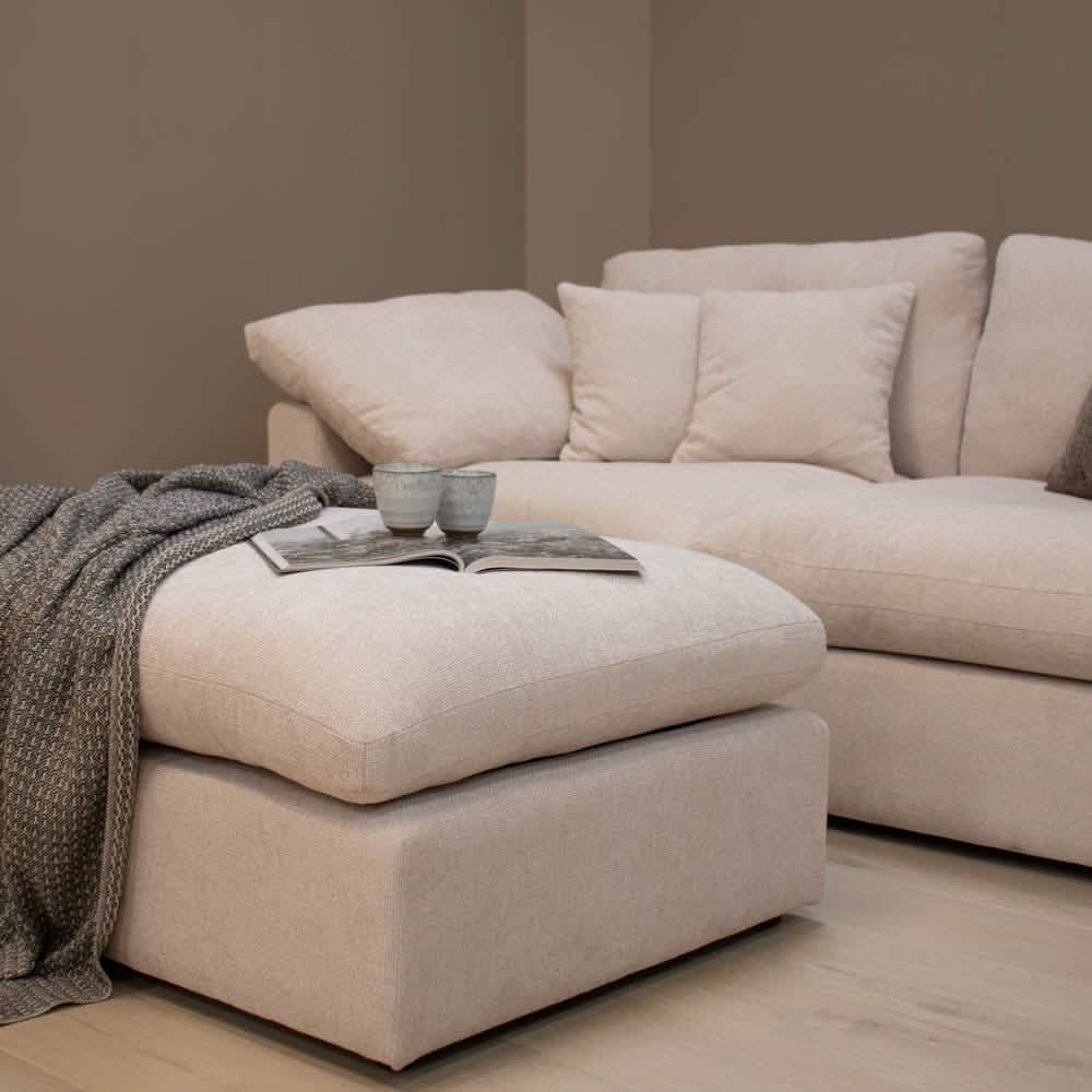 Alva Cloudsofa 2-pers. inkl. puf - Beige