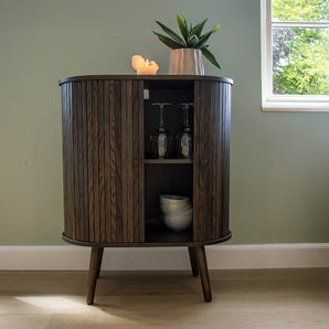 Asta Jalousiskab i Røget Eg - 70 cm