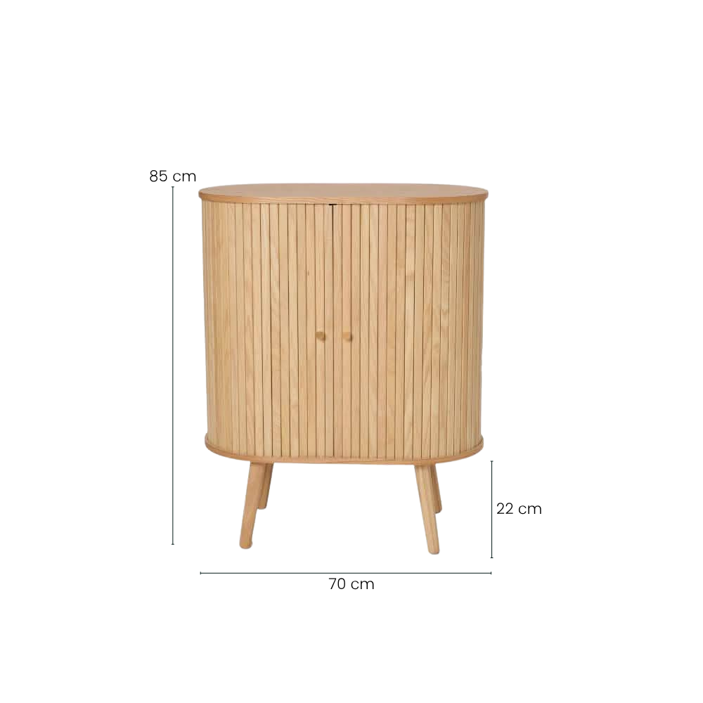 Asta Jalousiskab - 70 cm - Natur Eg