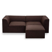 Balder 2-personers Sofa m. Puf - Brun