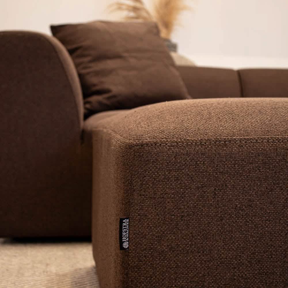 Balder 2-personers Sofa m. Puf - Brun