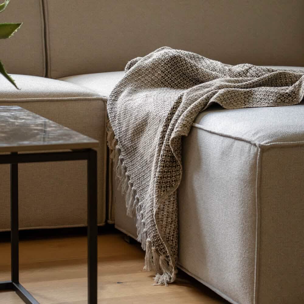 Balu Sofa - Beige Lumos inkl. Puf - 240 cm