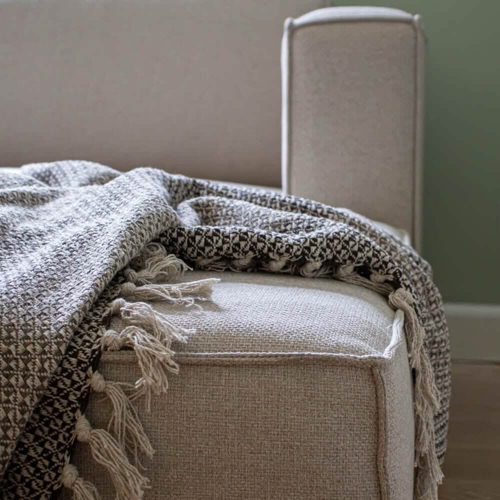 Balu Sofa - Beige Lumos inkl. Puf - 240 cm