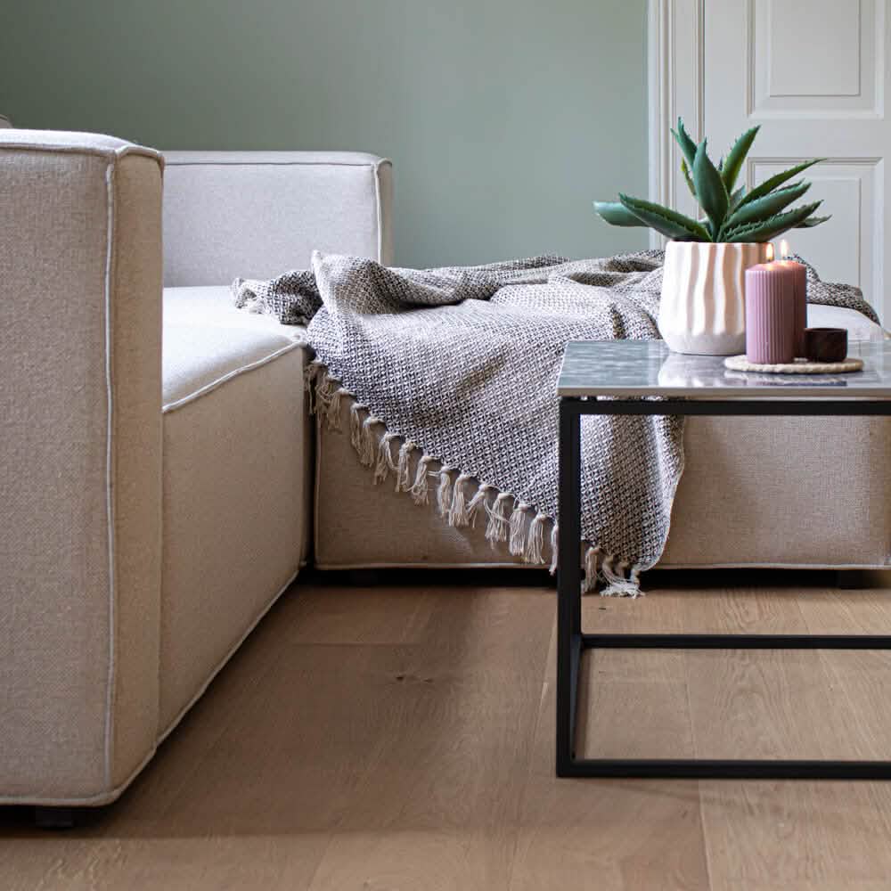 Balu Sofa - Beige Lumos inkl. Puf - 240 cm