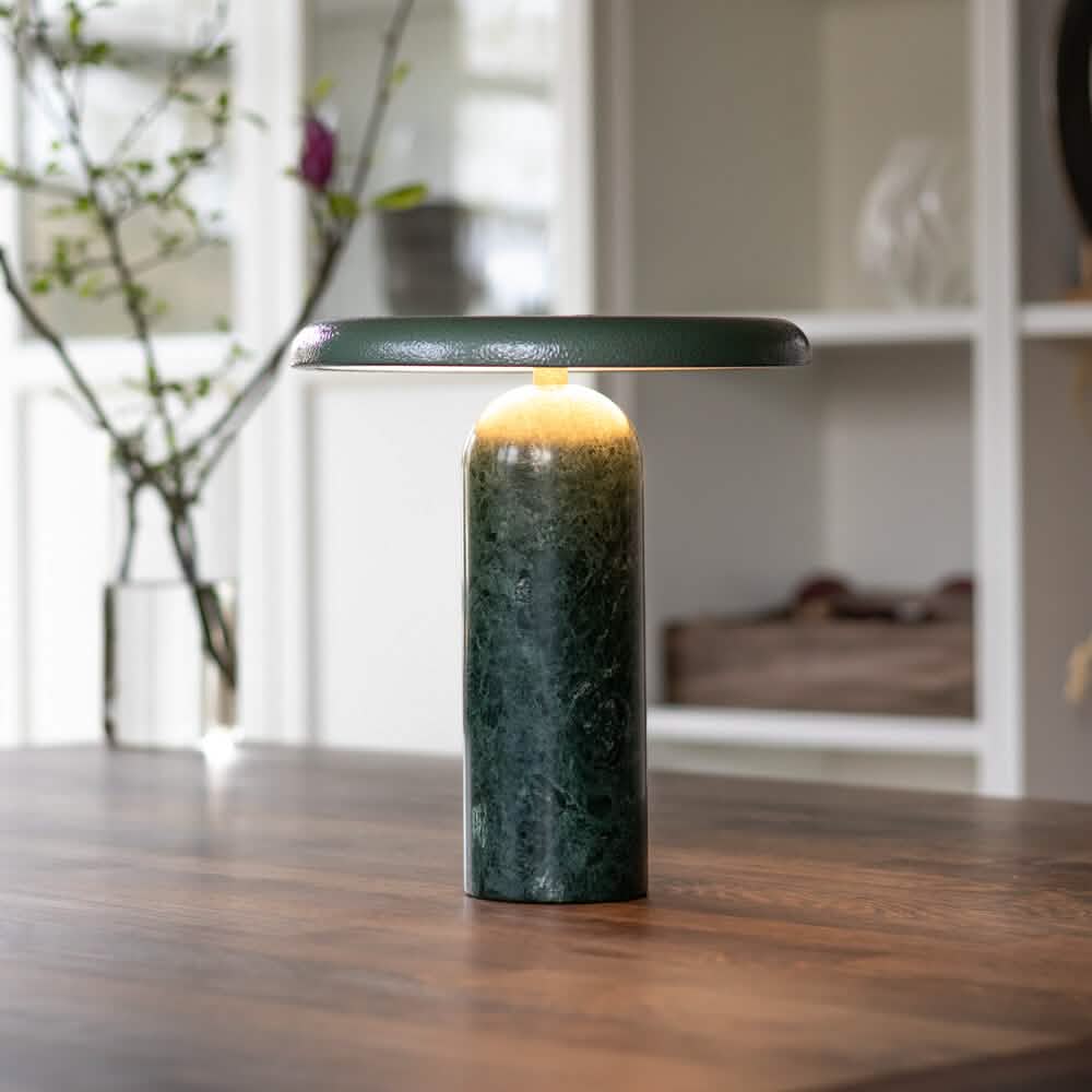 Bello Bordlampe - Grøn Marmor