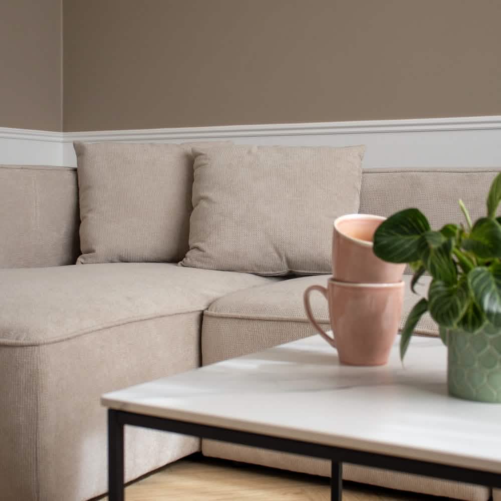 Benne Venstre Hjørnemodul - Beige