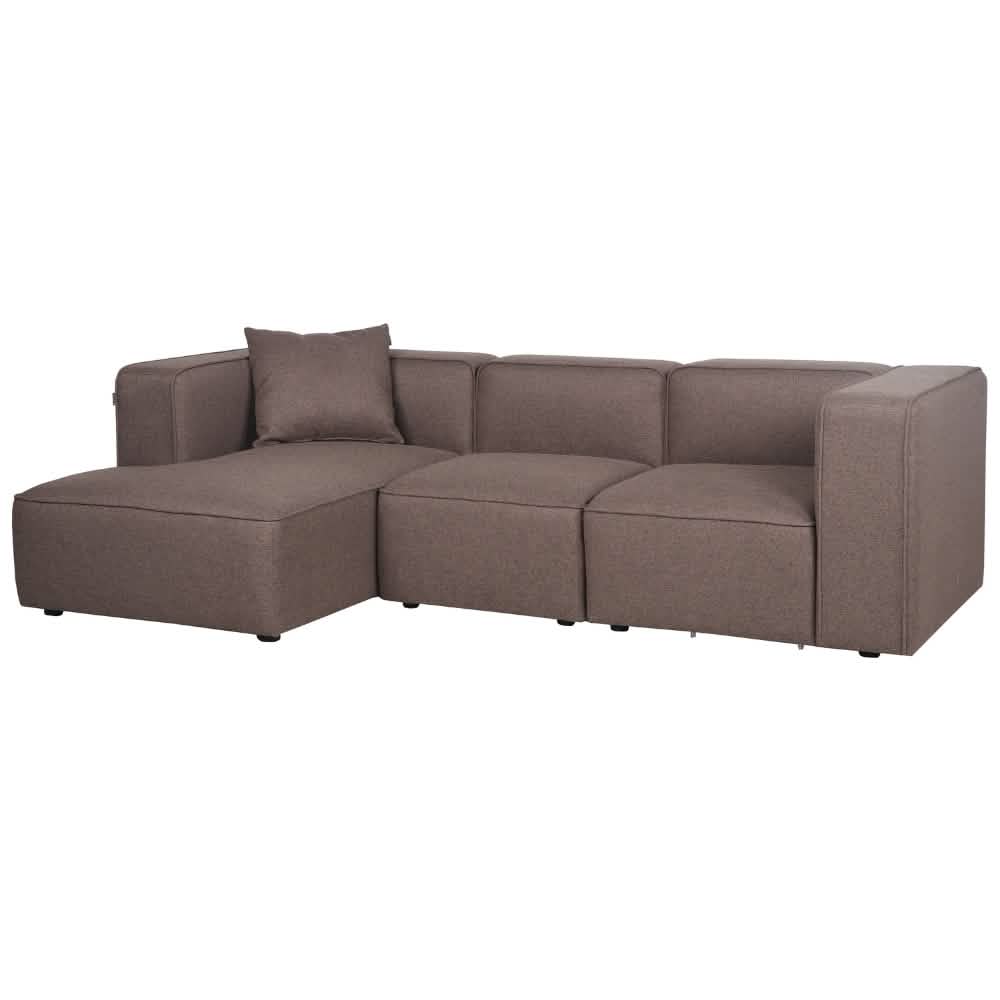 Benne 3-pers. Modulsofa m. Chaiselong - Venstrevendt - Mokka