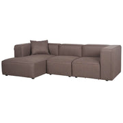 Benne 3-pers. Modulsofa m. Chaiselong - Venstrevendt - Mokka
