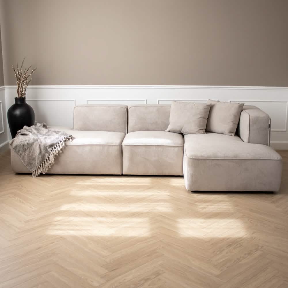 Benne 2-Pers. Open-end m. Chaiselong - Venstrevendt - Beige