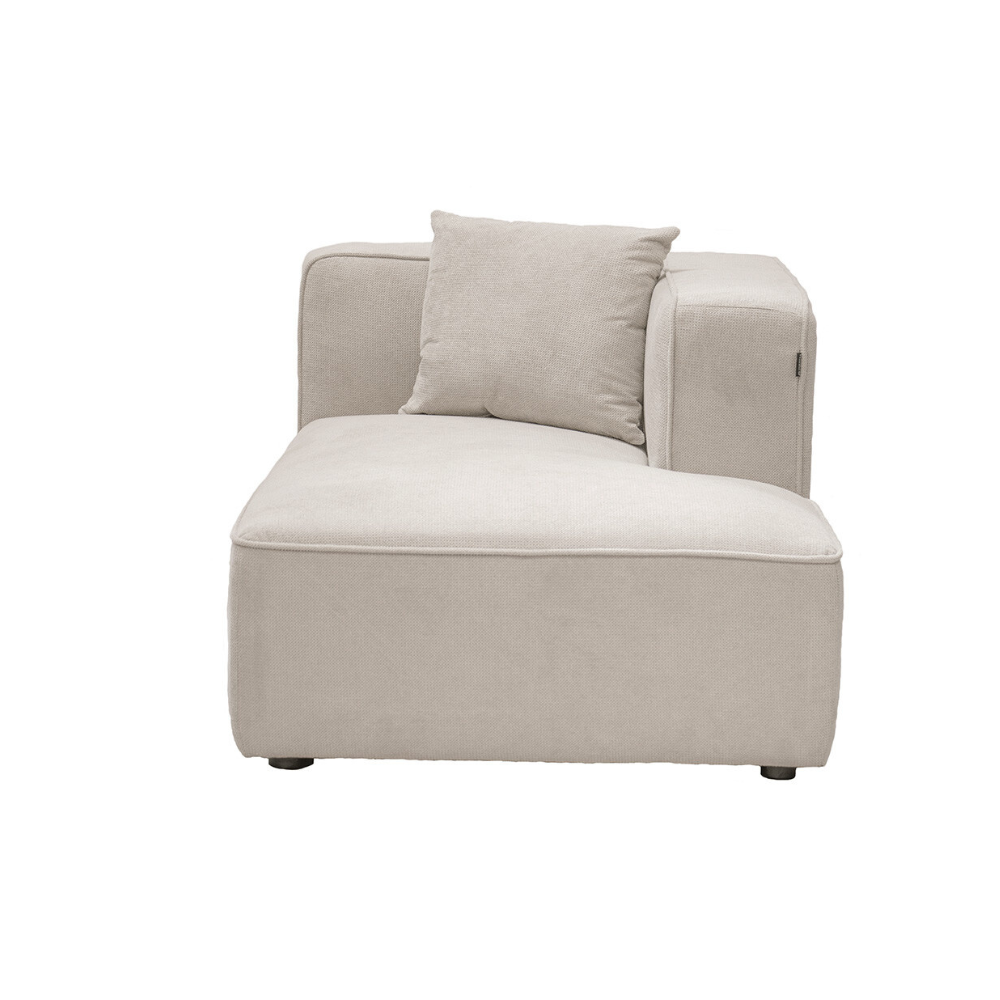 Benne 2-pers. Open-end m. Chaiselong - Højrevendt - Beige