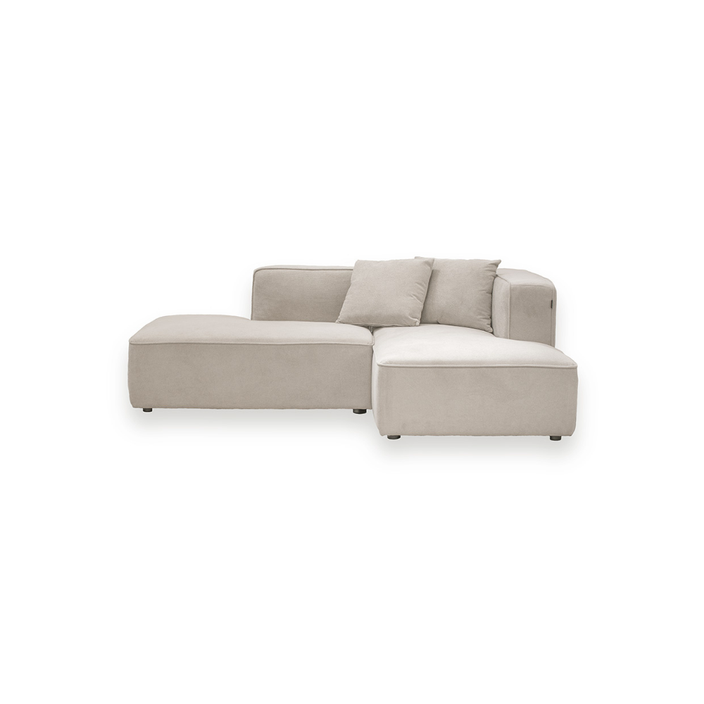 Benne 2-pers. Open-end m. Chaiselong - Højrevendt - Beige