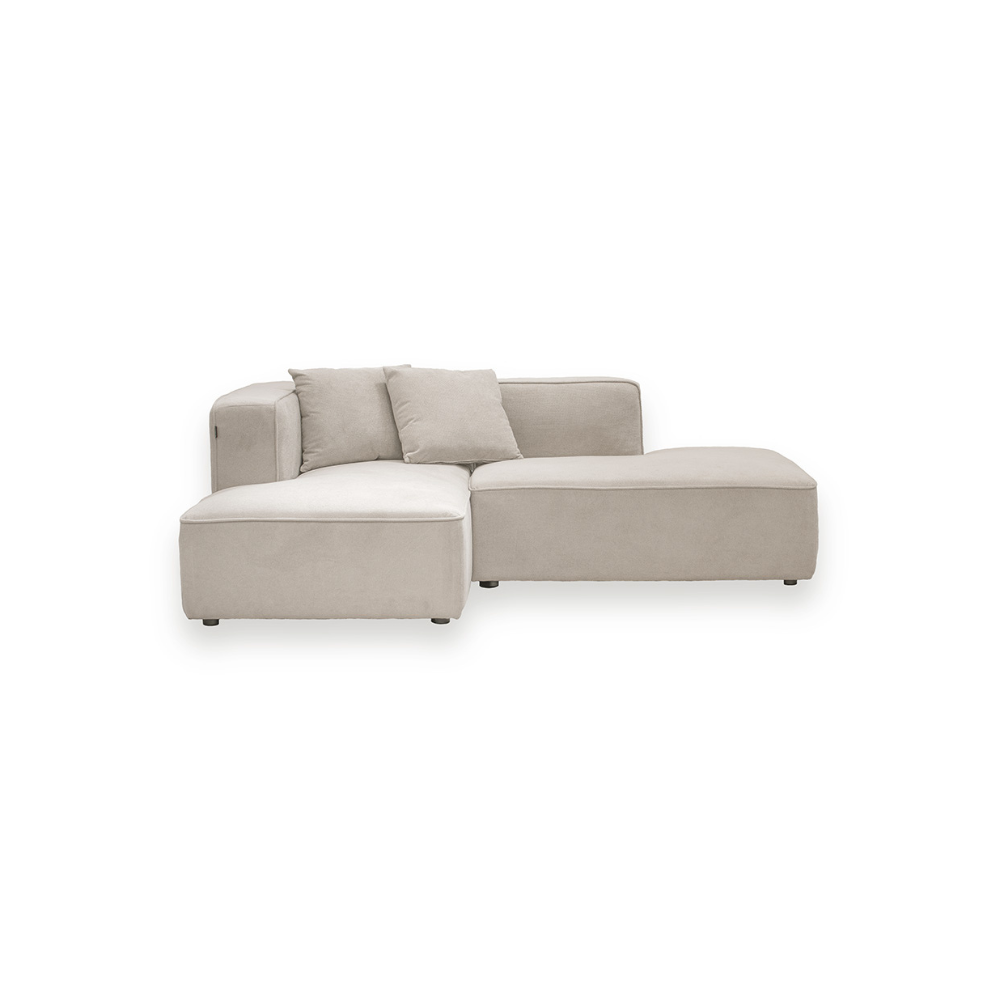 Benne 2-pers. Open-end m. Chaiselong - Venstrevendt - Beige