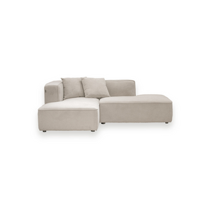 Benne 2-pers. open-end med chaiselong - Venstrevendt - Beige