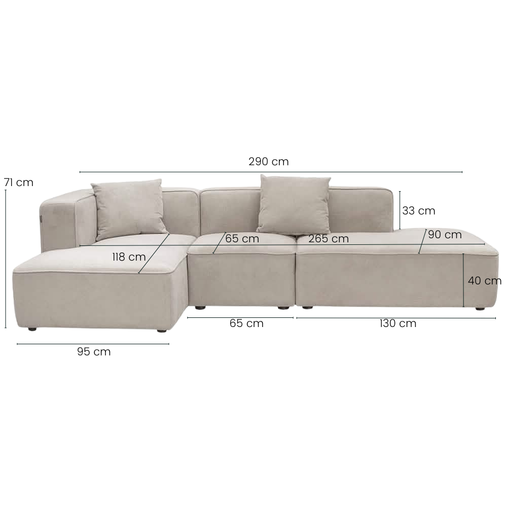 Benne Modulsofa - Venstrevendt - Beige