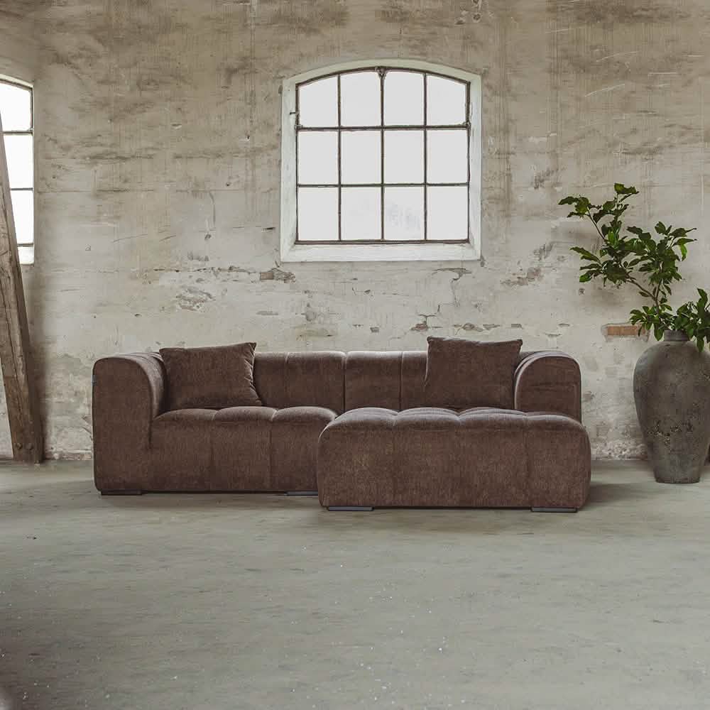 Bora Sofa - Brun - Højrevendt - 240 cm