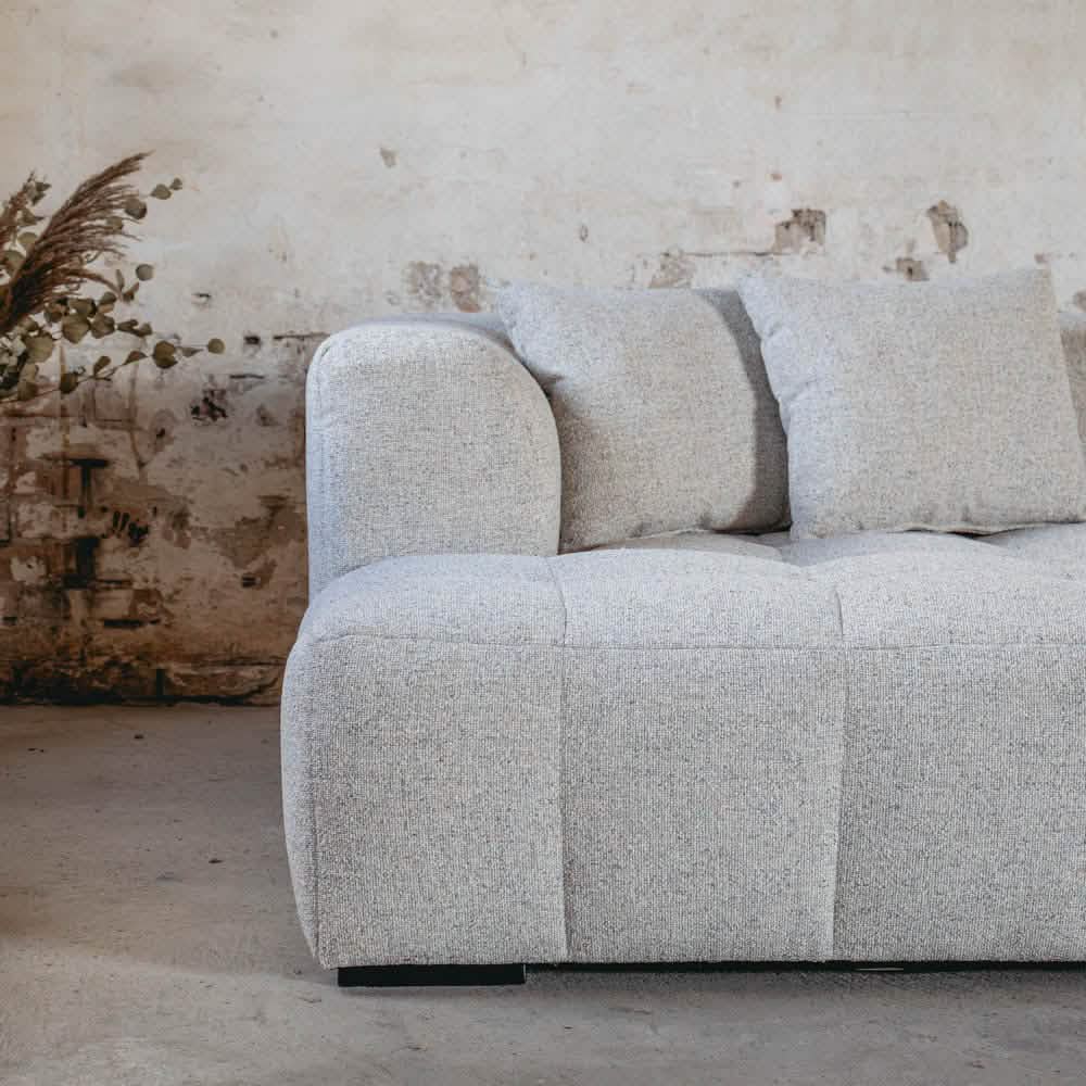 Bora Sofa i Hvid - Venstrevendt - 240 cm