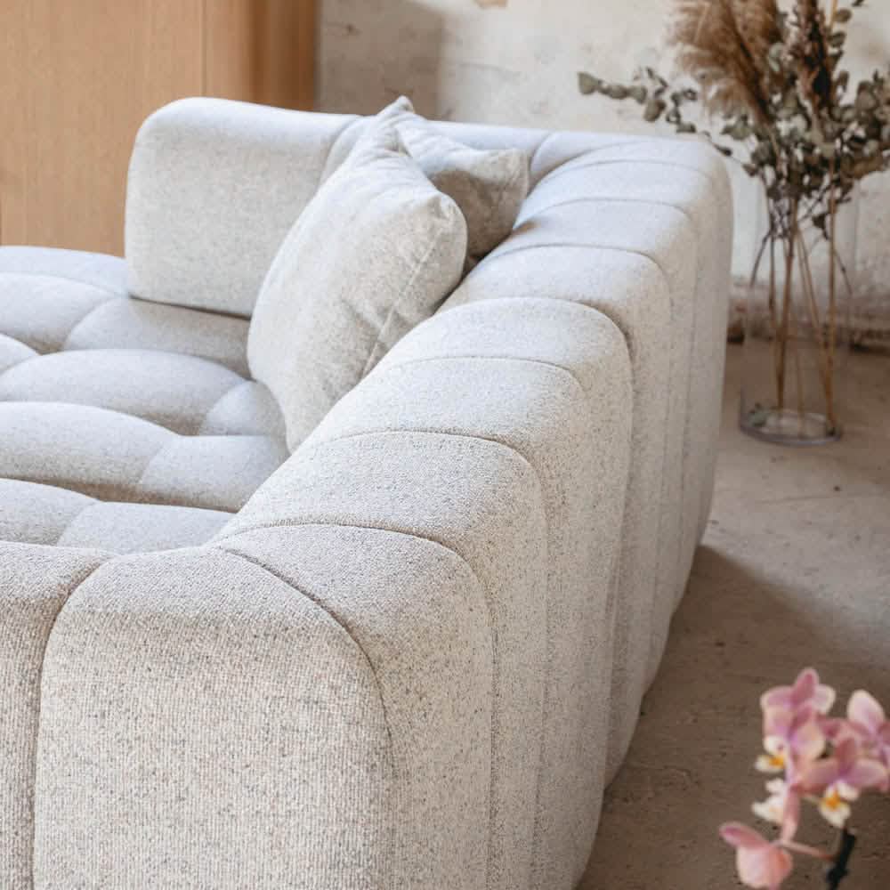 Bora Sofa i Hvid - Højrevendt - 240 cm