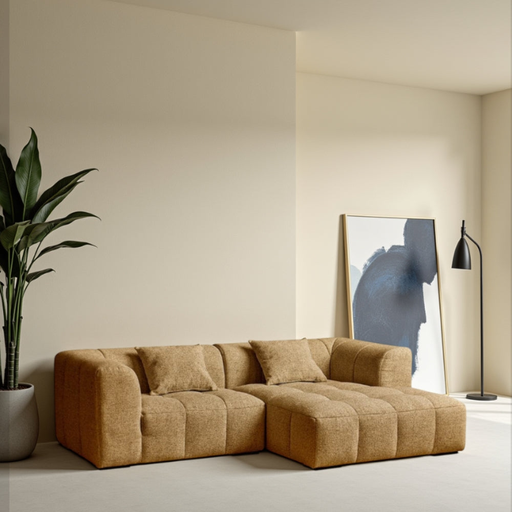 Bora Sofa i Gul - Højrevendt - 240 cm