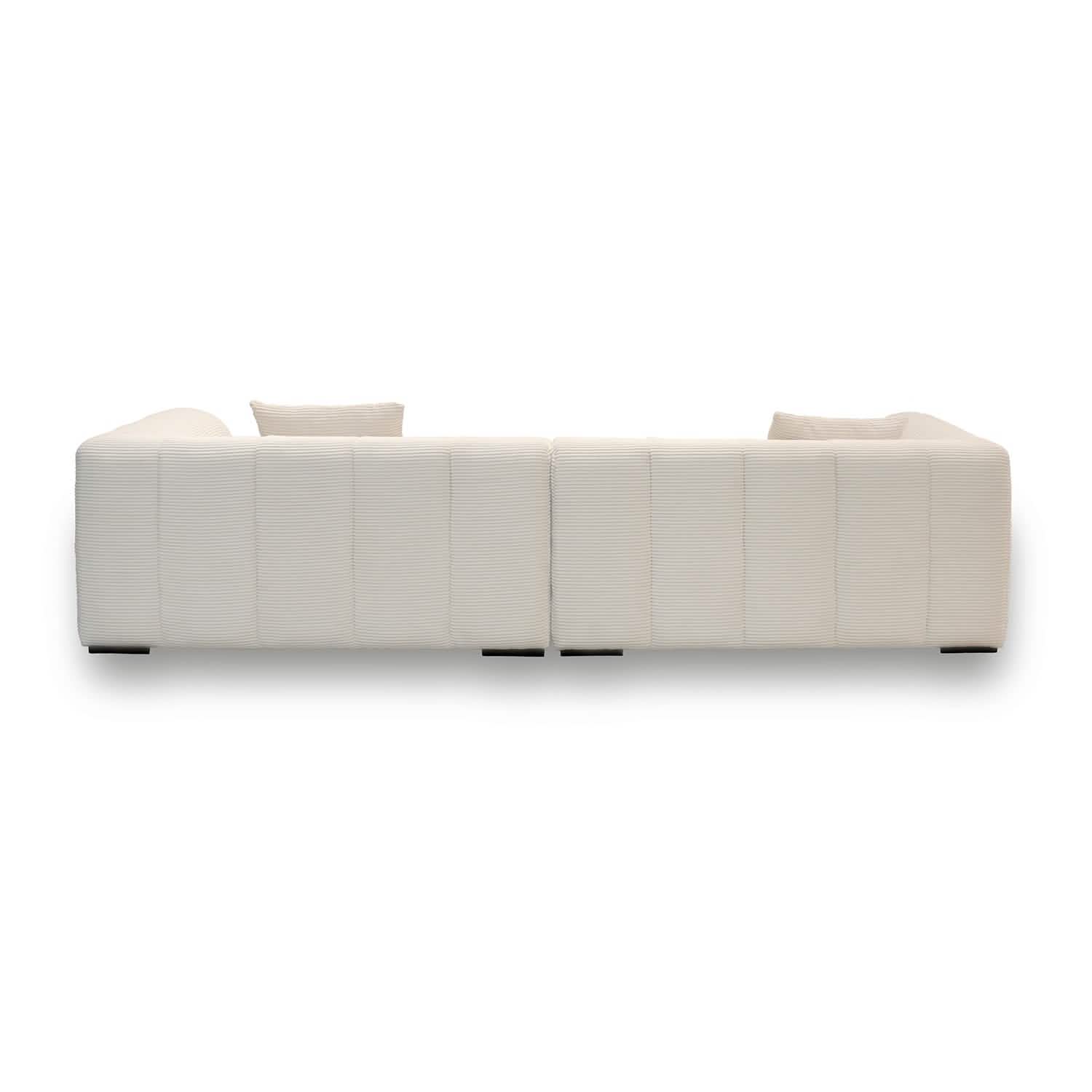Bora Sofa i Lys Bredriflet Fløjl - Venstrevendt - 300 cm