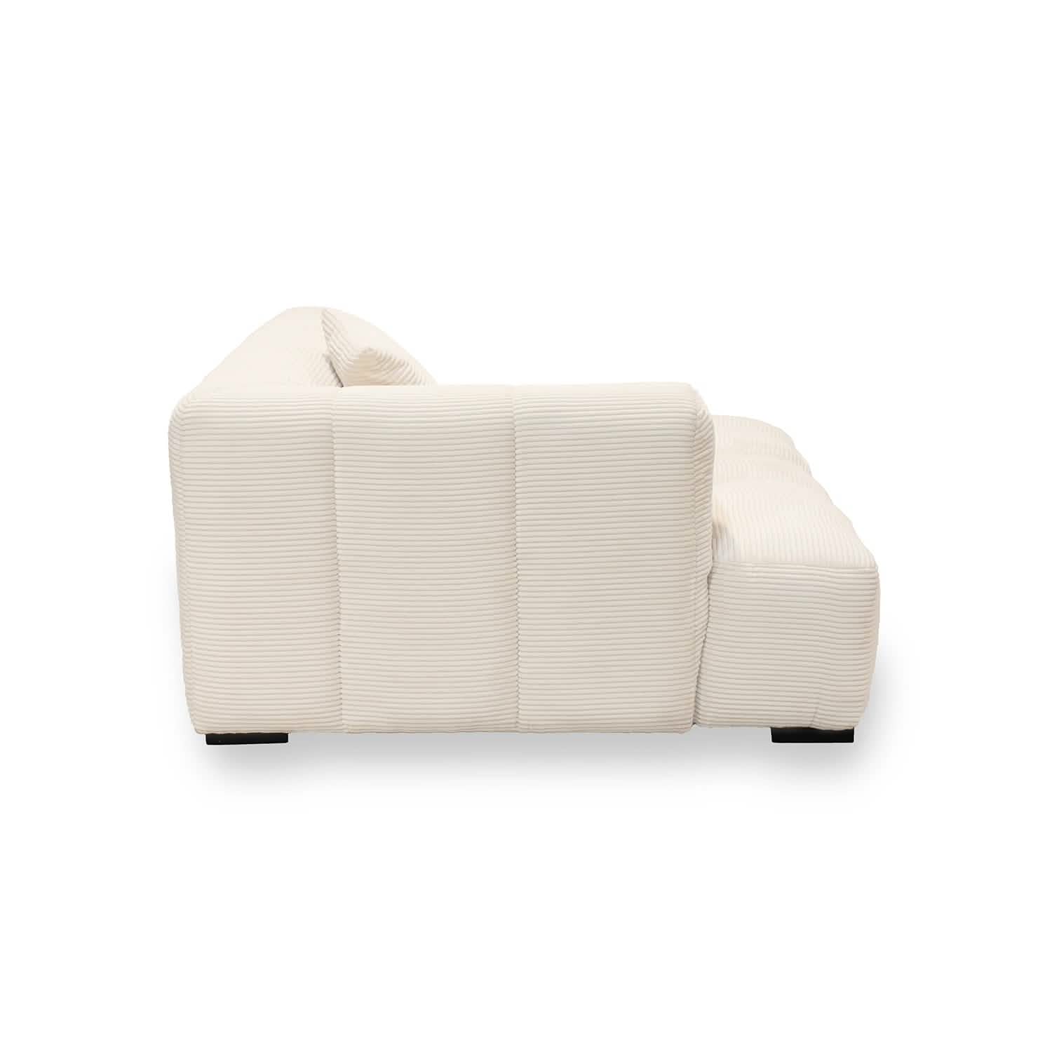 Bora Sofa i Lys Bredriflet Fløjl - Venstrevendt - 300 cm