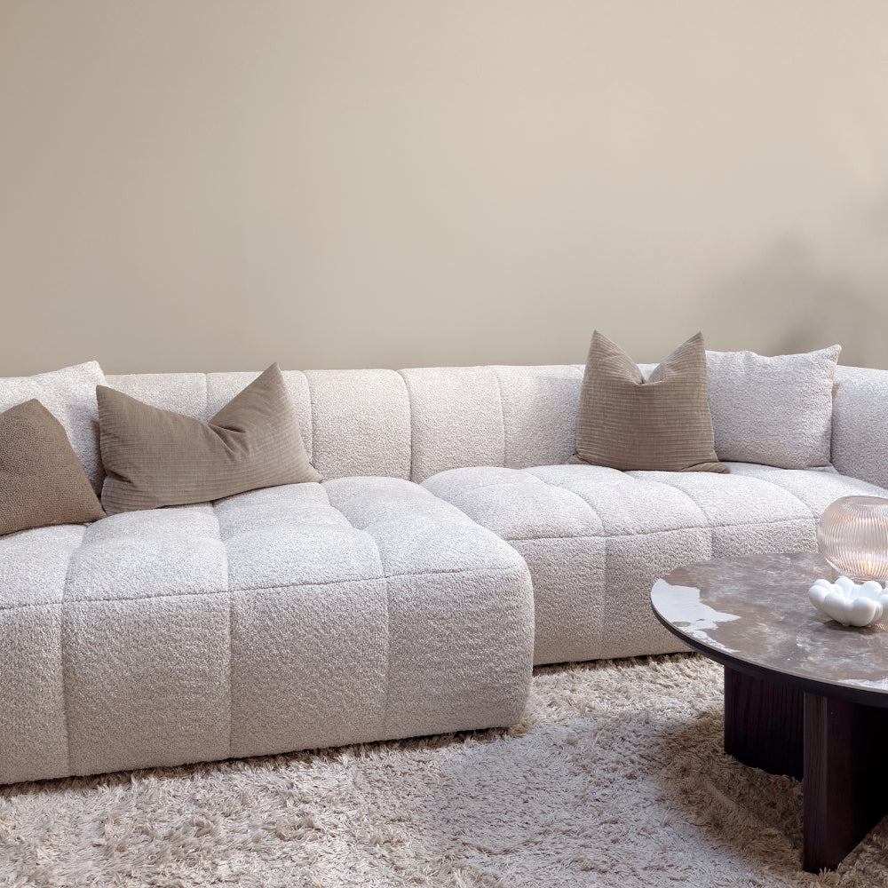 Bora Sofa - Venstrevendt - 300 cm - Beige Boucle