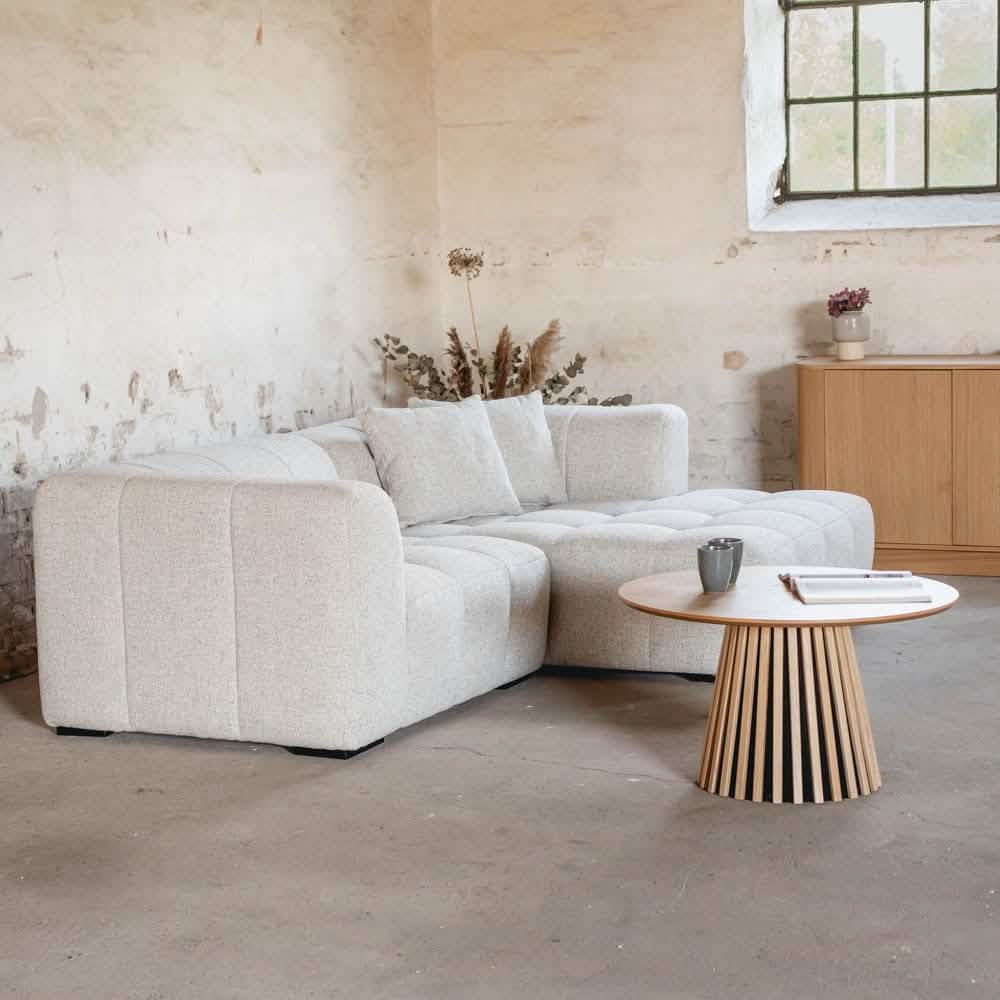Bora Sofa i Hvid - Højrevendt - 240 cm