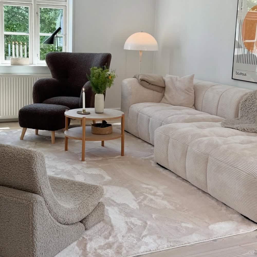 Bora Sofa i Lys Bredriflet Fløjl - Venstrevendt - 300 cm