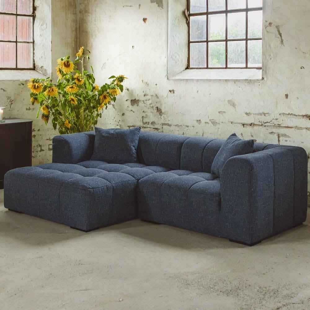 Bora Sofa i Blå - Venstrevendt - 240 cm