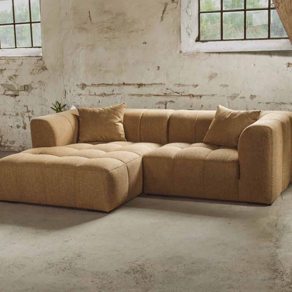 Bora Sofa i Gul - Venstrevendt - 240 cm
