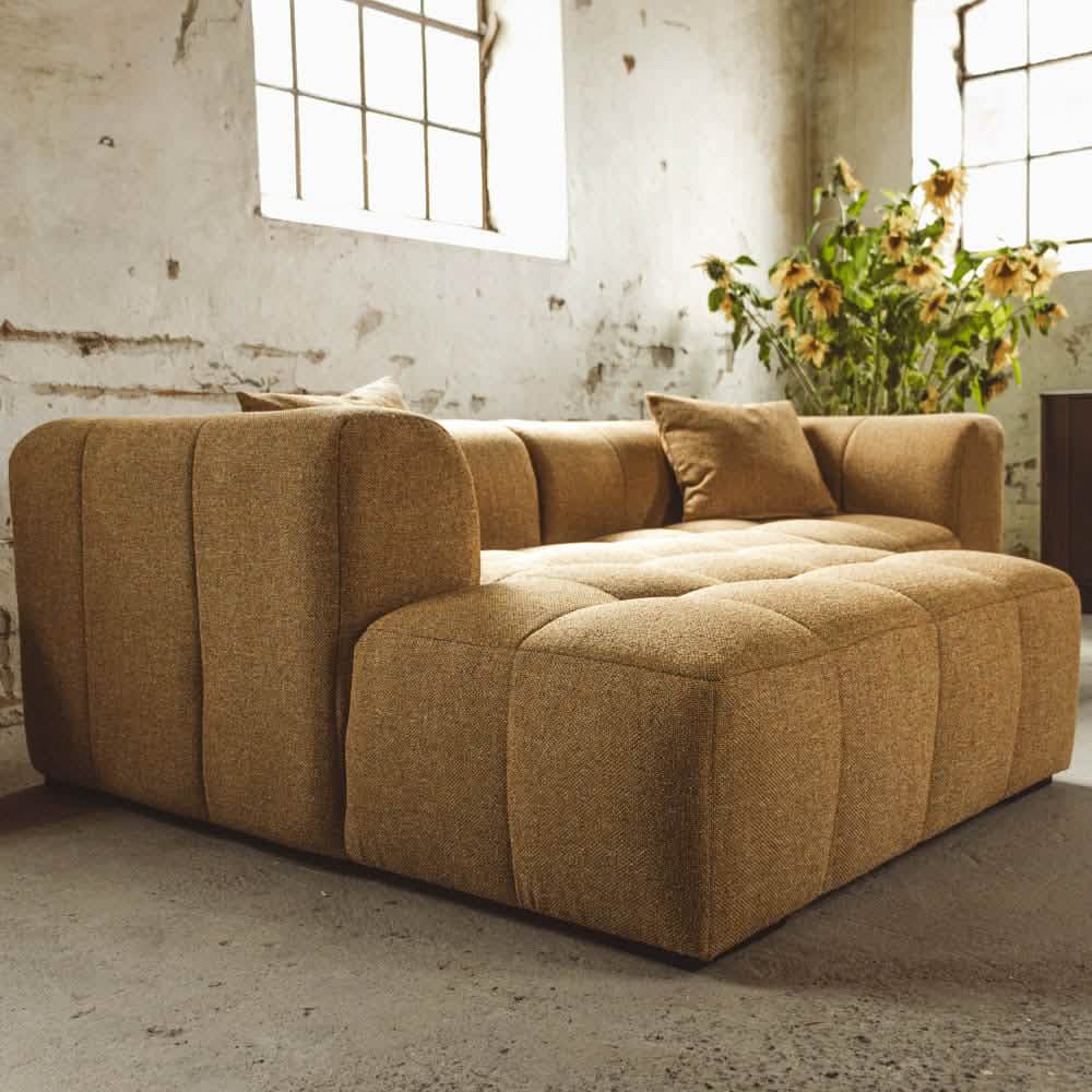 Bora Sofa i Gul - Venstrevendt - 240 cm