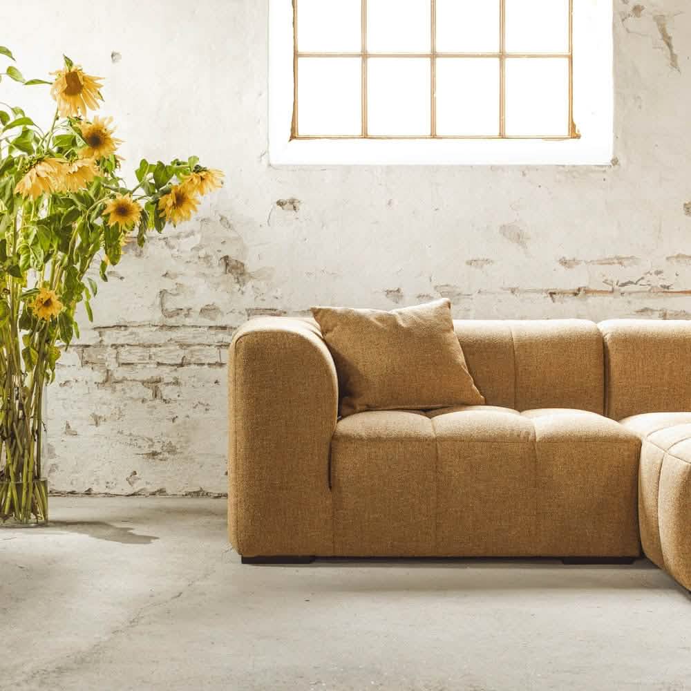 Bora Sofa i Gul - Højrevendt - 240 cm