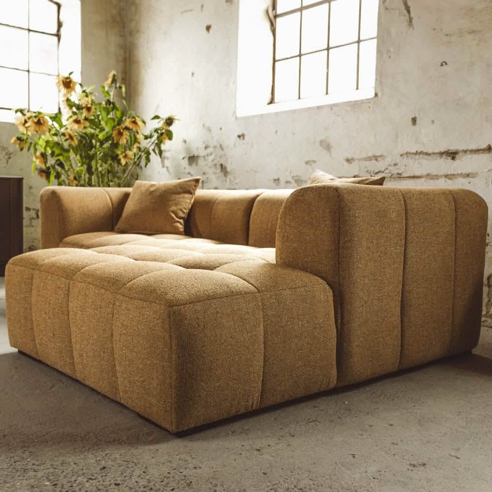 Bora Sofa i Gul - Højrevendt - 240 cm