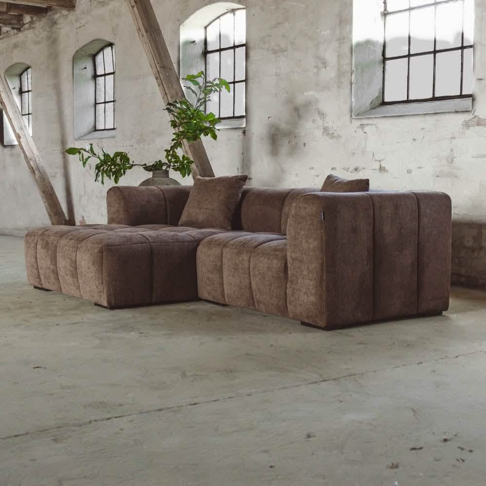 Bora Sofa - Venstrevendt - 240 cm - Brun