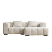 Bora Sofa i Beige Boucle - Højrevendt - 240 cm