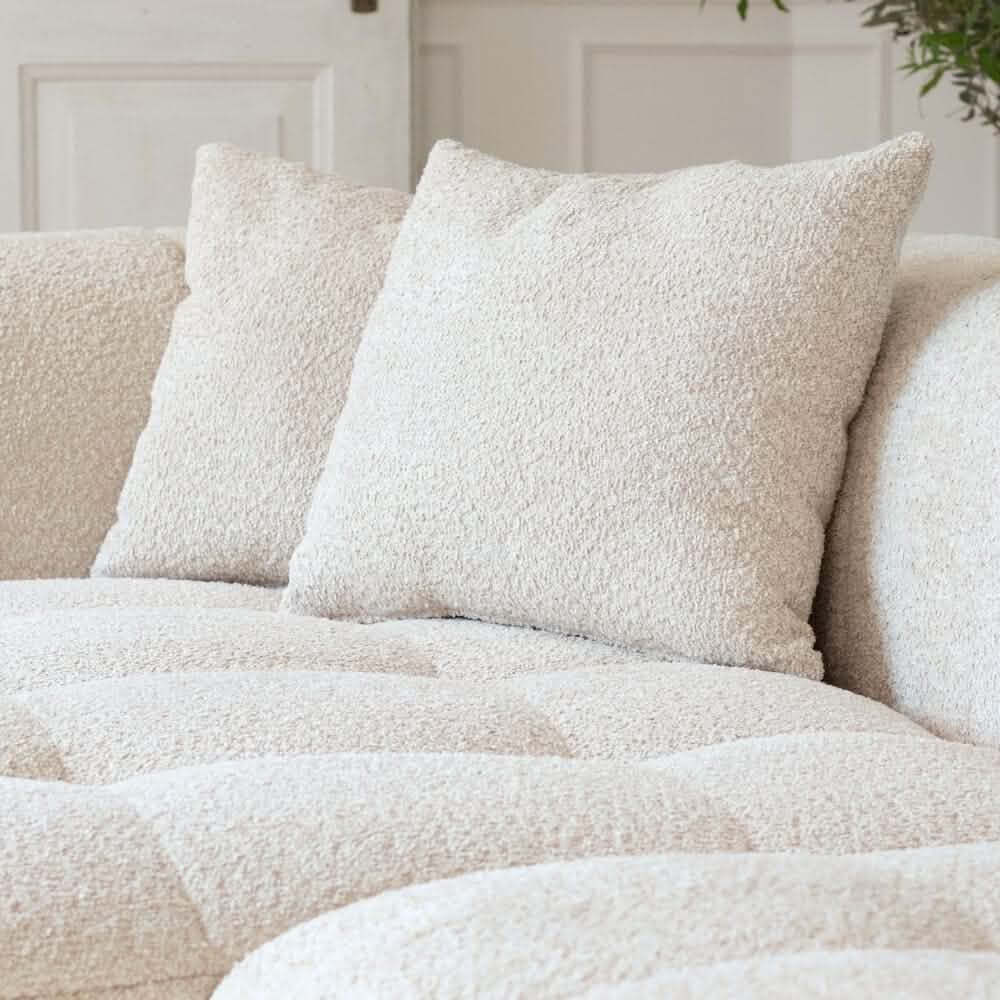 Bora Sofa i Beige Boucle - Venstrevendt - 240 cm