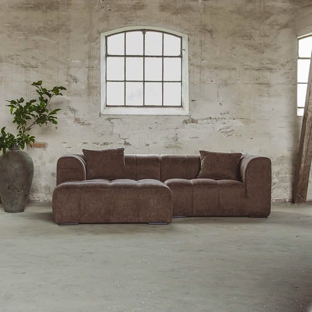Bora Sofa - Venstrevendt - 240 cm - Brun