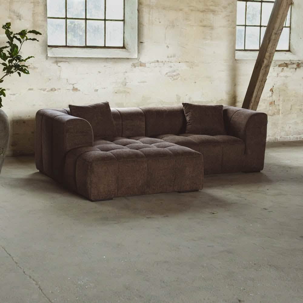 Bora Sofa - Venstrevendt - 240 cm - Brun