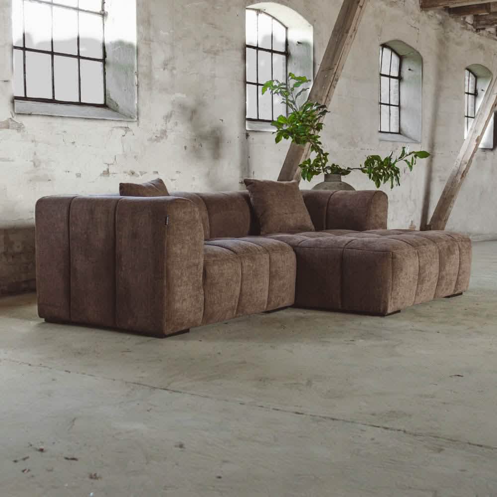 Bora Sofa - Brun - Højrevendt - 240 cm