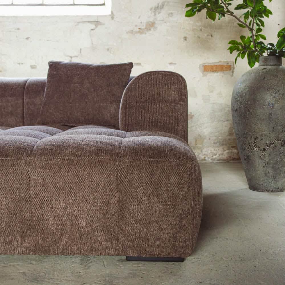 Bora Sofa - Brun - Højrevendt - 240 cm