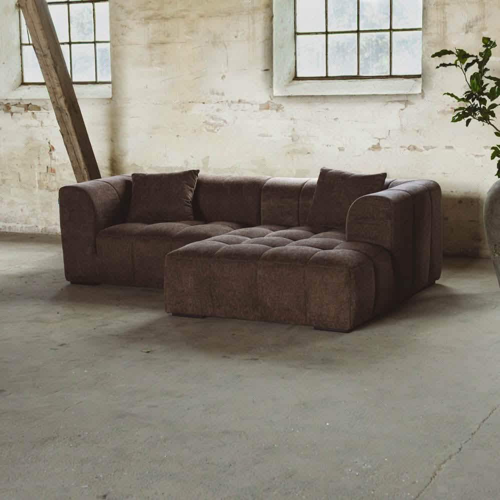 Bora Sofa - Brun - Højrevendt - 240 cm