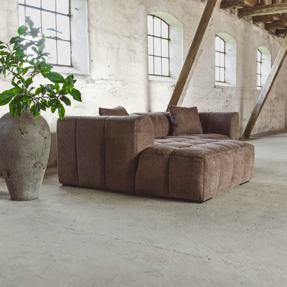 Bora Sofa - Venstrevendt - 240 cm - Brun