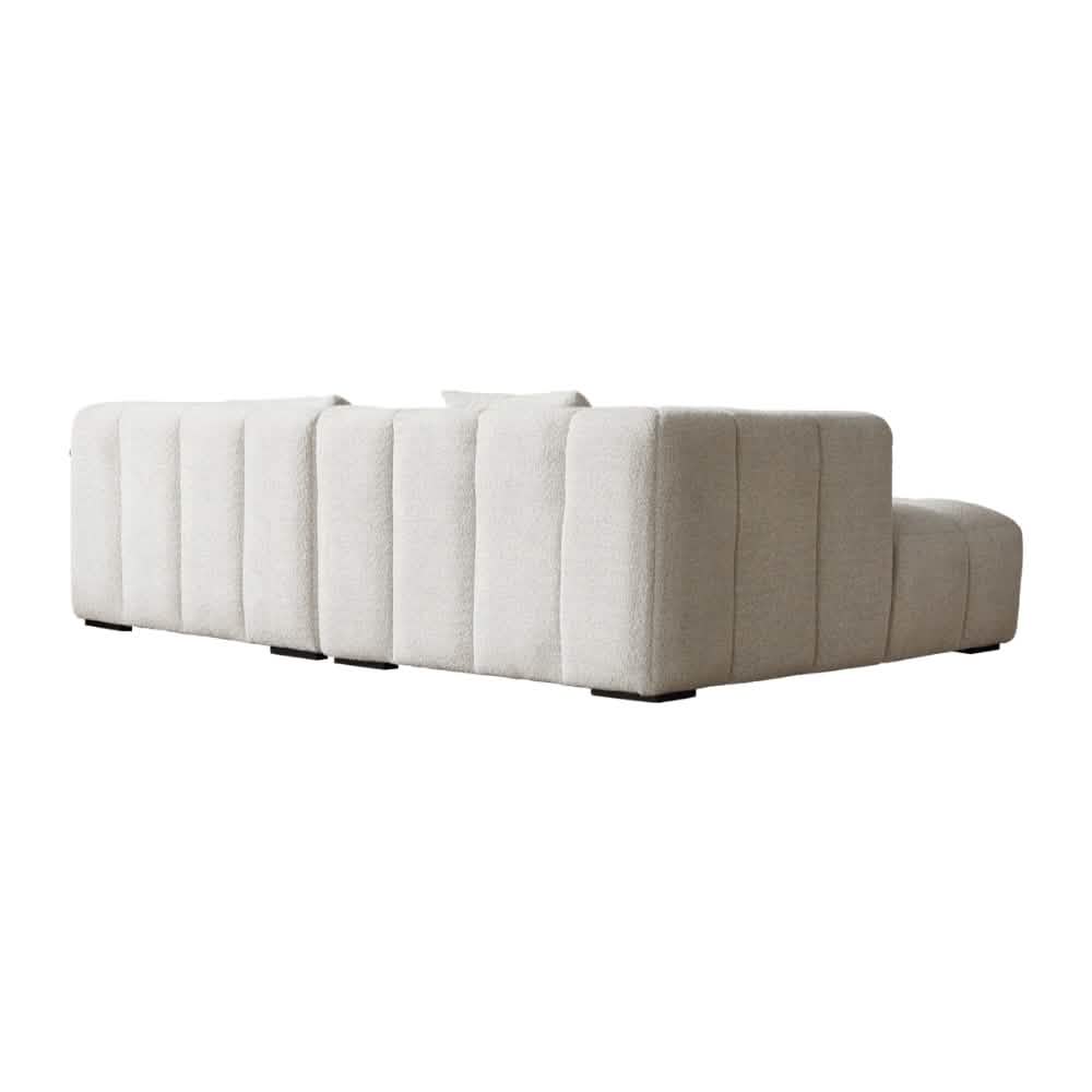 Bora Sofa i Beige Boucle - Venstrevendt - 240 cm