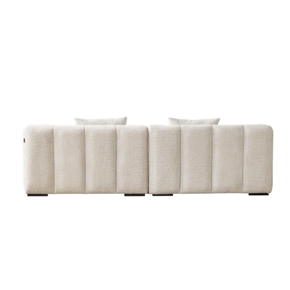 Bora Sofa i Beige Boucle - Venstrevendt - 240 cm
