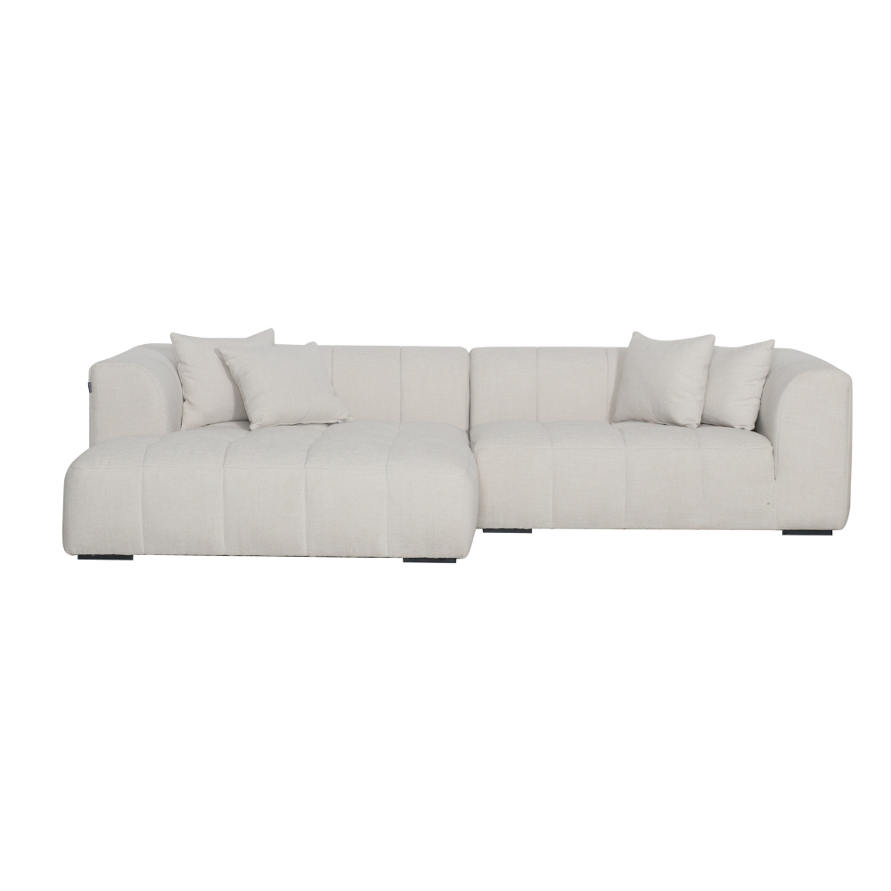 Bora Sofa i Beige Boucle XL - Venstrevendt - 300 cm