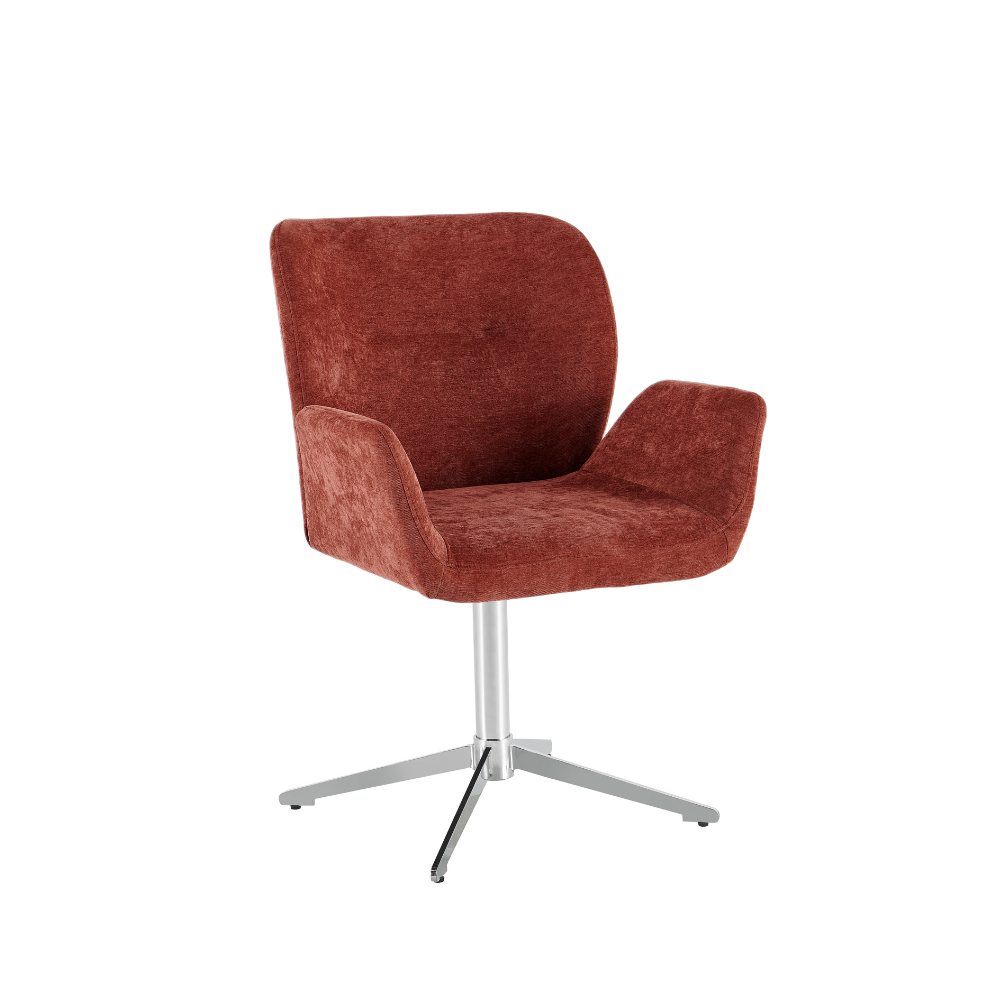 Harvie Spisebordsstol i Bordeaux m. Chrome ben