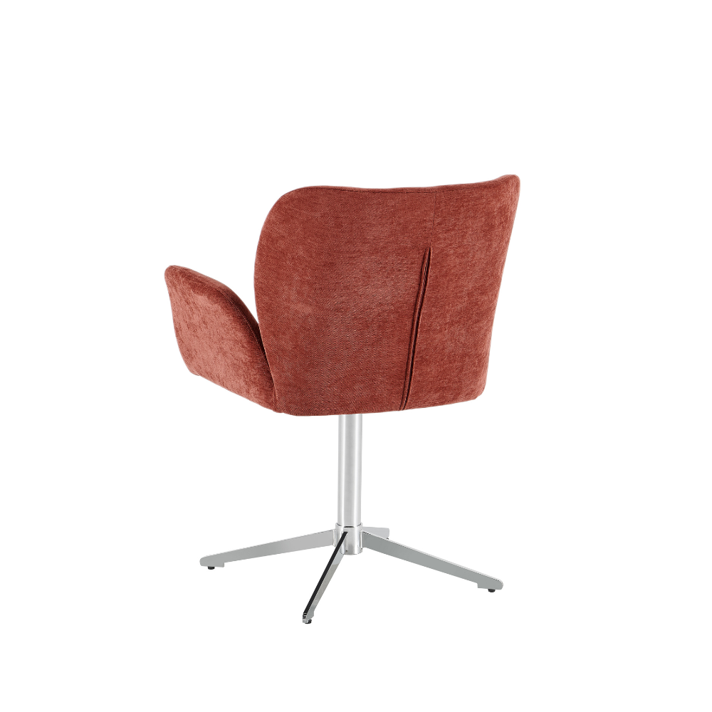 Harvie Spisebordsstol i Bordeaux m. Chrome ben