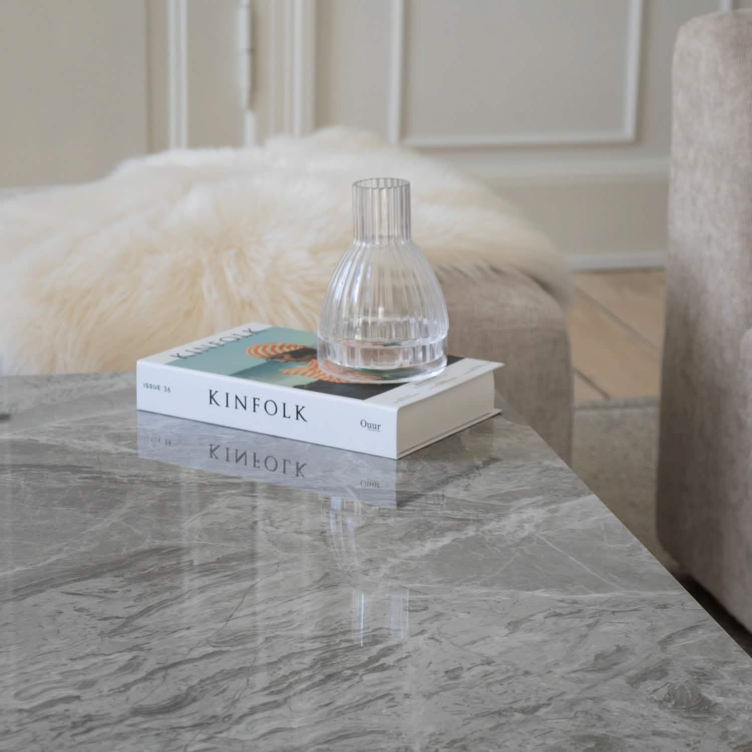 Victor Hjørnebord - Brun Keramik 60 cm