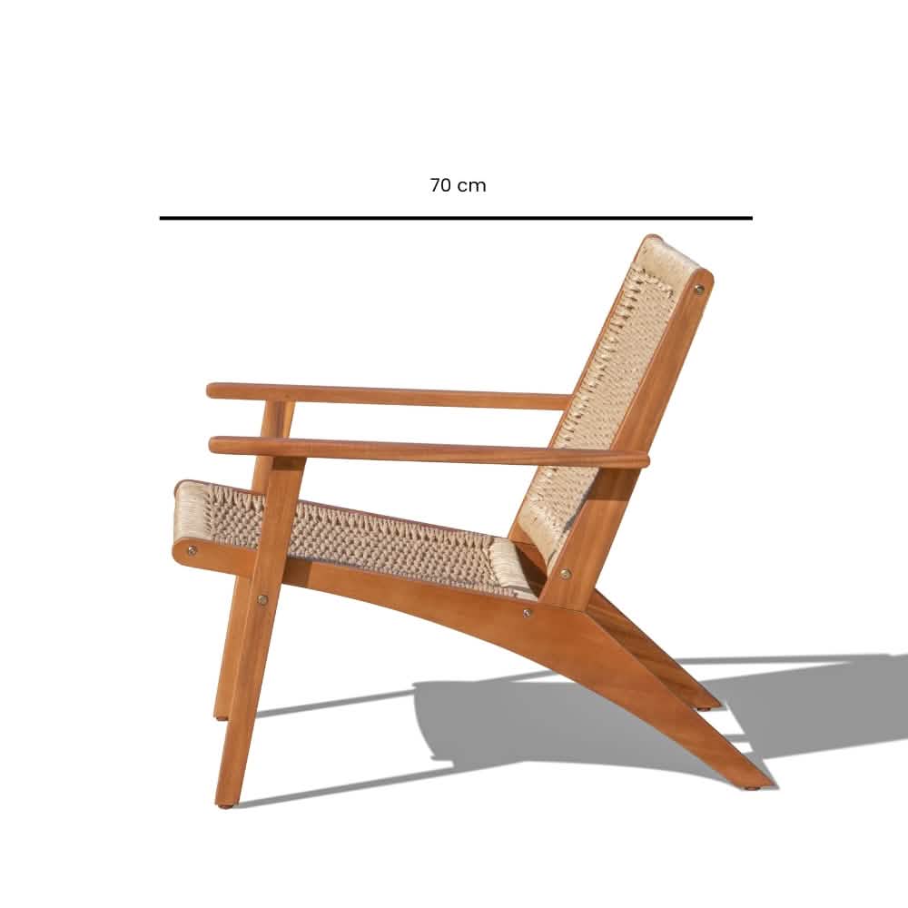 Brydal Loungestole - Akacietræ & Rattan i Lys Natur, 2 stk.